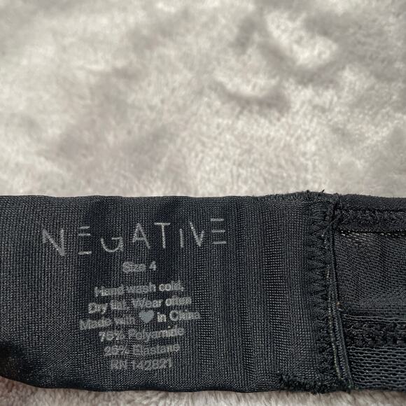 Negative Underwear Sieve Non Wire Bra Size 4 Black Micromesh Bralette Sheer - Picture 3 of 6